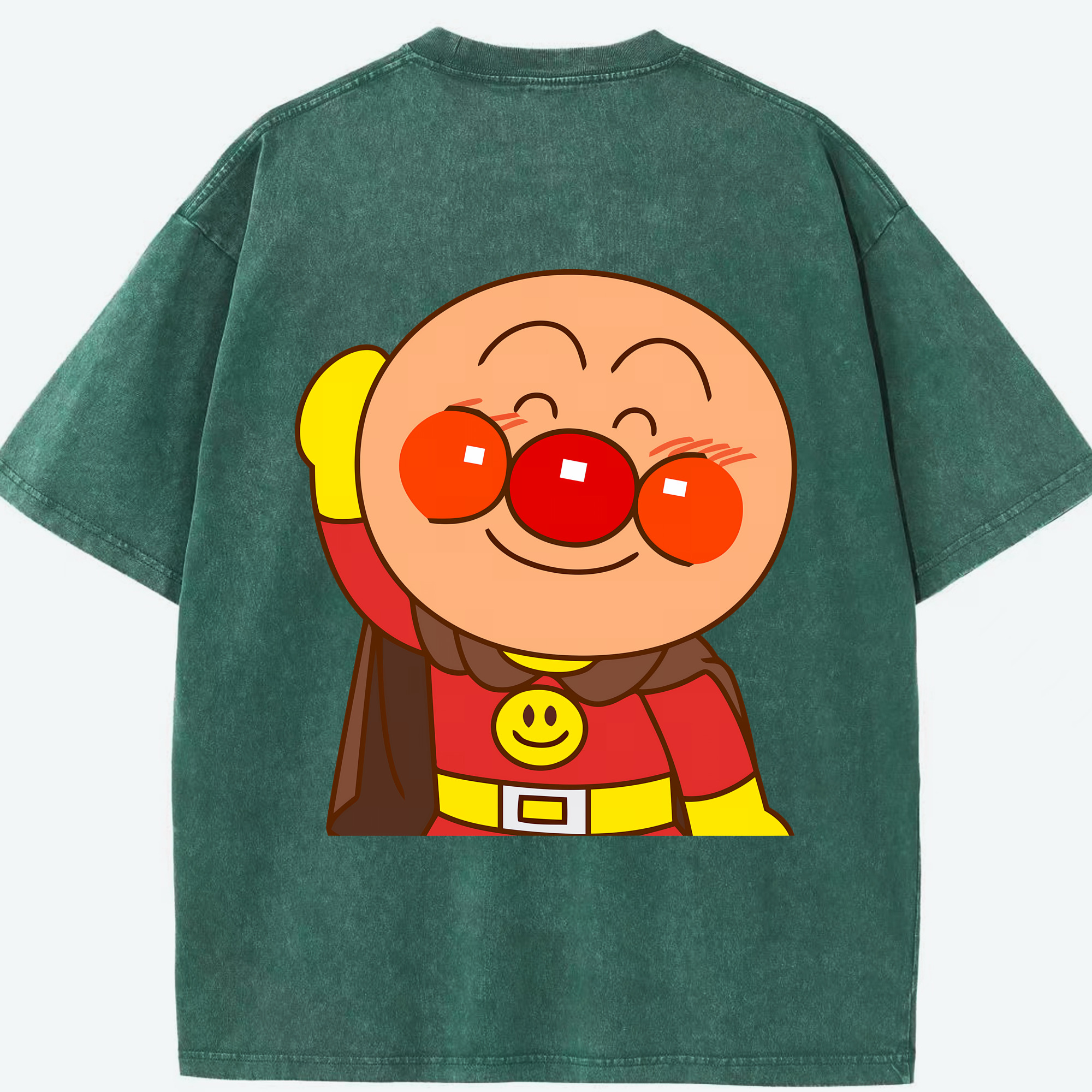 （画像用） アンパンマン Anpanman 綿100% ヴィンテージ風 半袖Tシャツ（背面プリント）